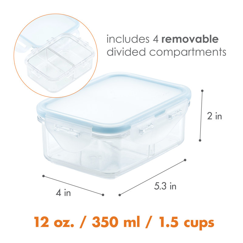 Purely Better™ Food Storage - Set of 4 Containers and 4 Lids