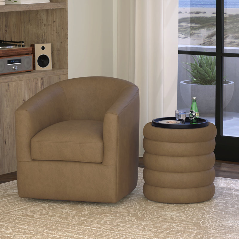 Heleena Storage Ottoman, Brown