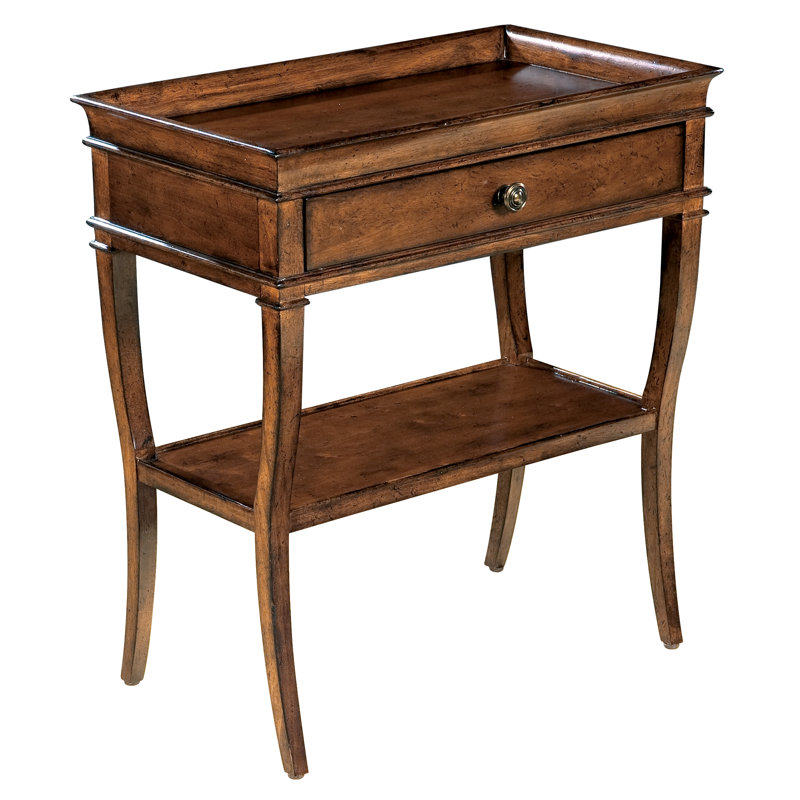 Solid Wood Tray Top End Table