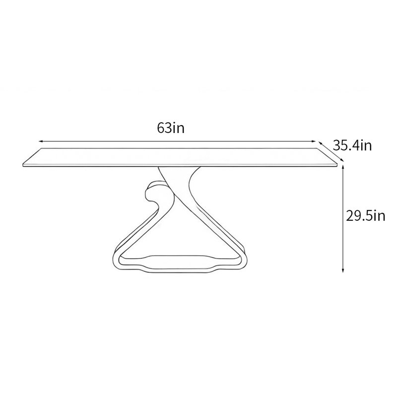 Hannis, 29.5"H x 63"L x 35.4"W