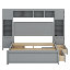 Lit en bois avec armoire-850540456