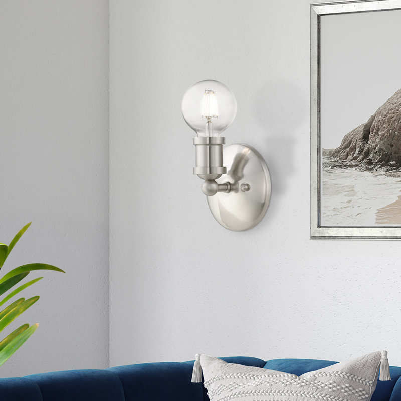 Grogan Dimmable Bath Sconce, Brushed Nickel