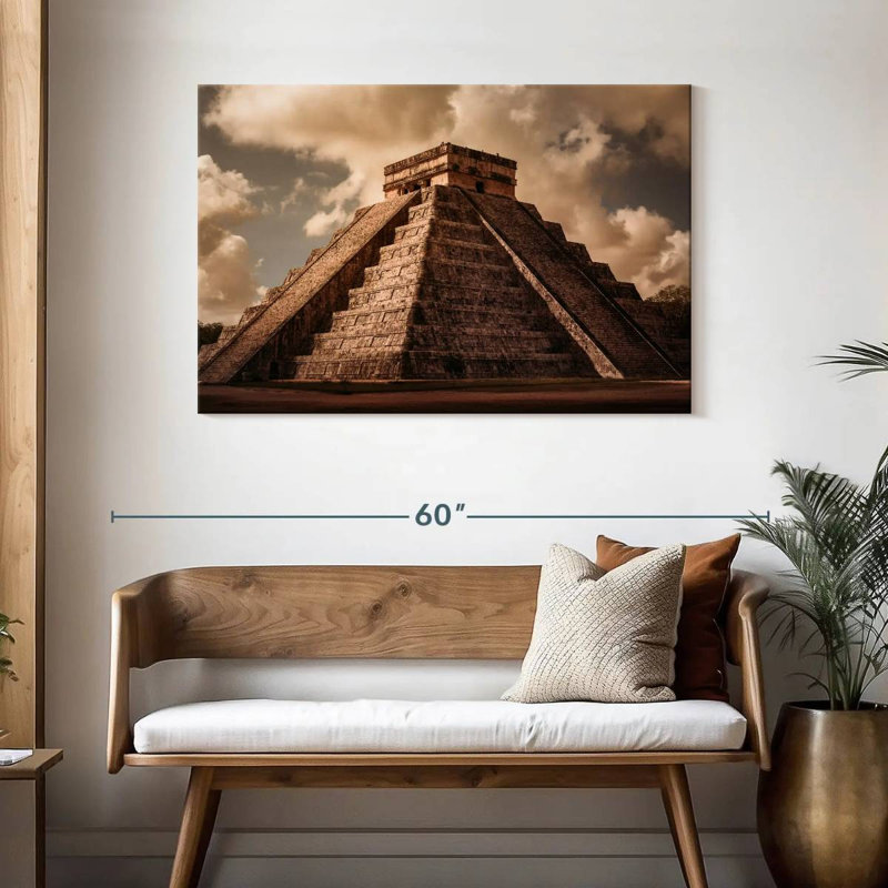 Adella Pyramid Of Kukulcan, 30" H x 45" W