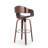 Mid-Century Modern Wooden Frame Swivel Bar Stool-196968329