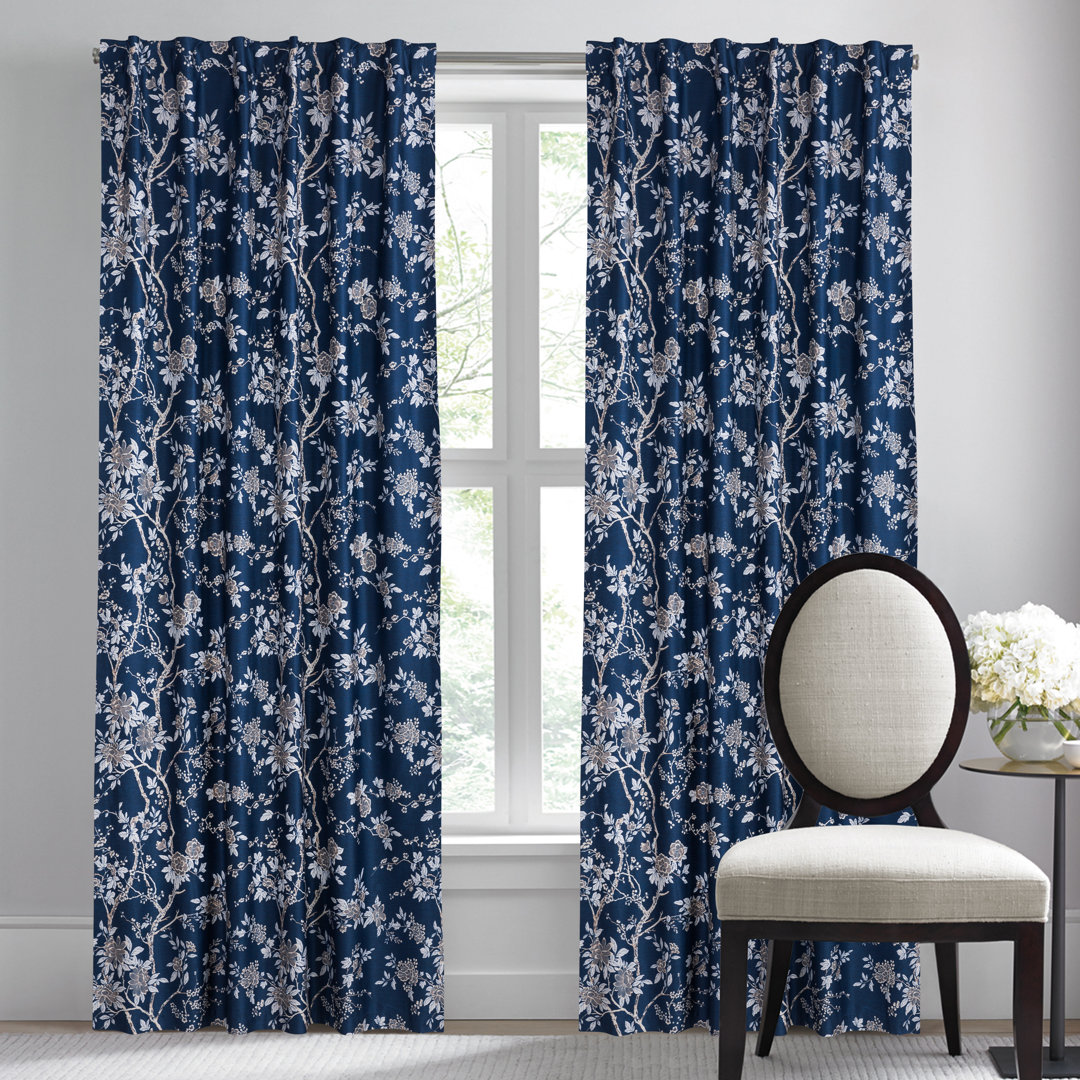 Anzavia Luxury 100% Cotton Floral Blackout Curtain Panels (Set of 2) Sweety Pie Inc Size per 
