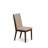7 Piece Dining Table Set Consist of a Rectangle Dining Room Table and 6 Light Tan Linen Fabric Upholstered Chairs, Mahogany-2005997100-2005997103-2005997102