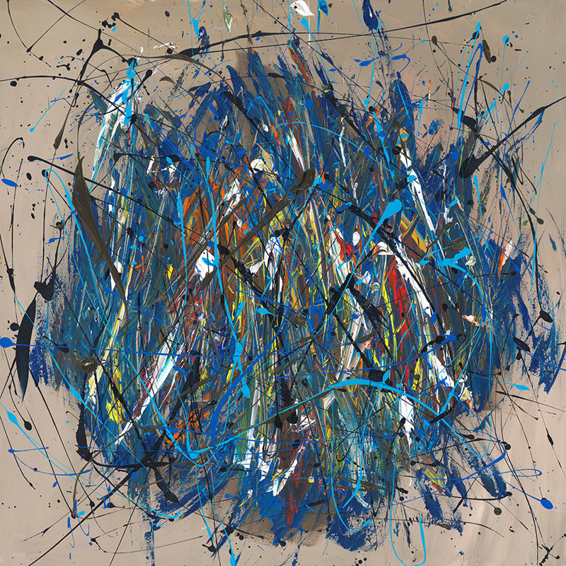 Blue Monday Painting by Victor Ryan, Image Brush Gel