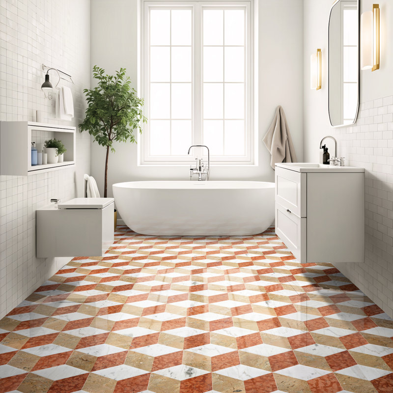 Composite hexagonal, Rouge / blanc / or