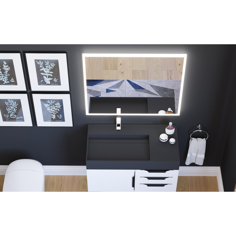 Jessalyn 36" x 30" Voice Control Smart LED Light Bathroom Vanity Mirror