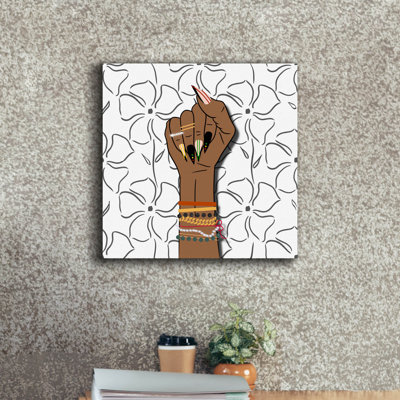 Art mural en toile Epic Graffiti «Black Histoire Fist» par Marlee Ash, 18 po x 18 po