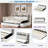 Upholstery Daybed With Storage Footstool, Shelves, Trundle, Usb Charging And Led Light-549432244-549432246