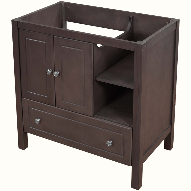 Base de meuble-lavabo simple 29,13 po seulement, Brun