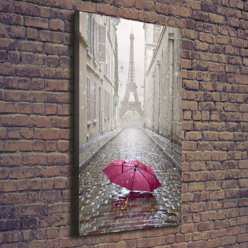 Parasol France - Wrapped Canvas Print, 140cm H x 70cm W