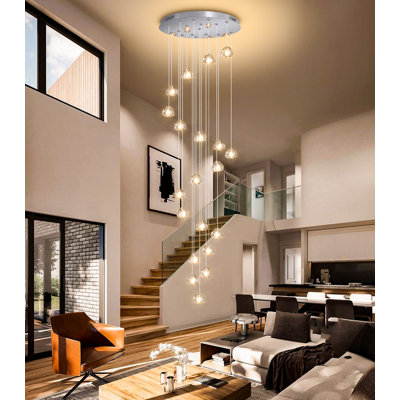 Modern Crystal Chandelier 20 Warm Lights