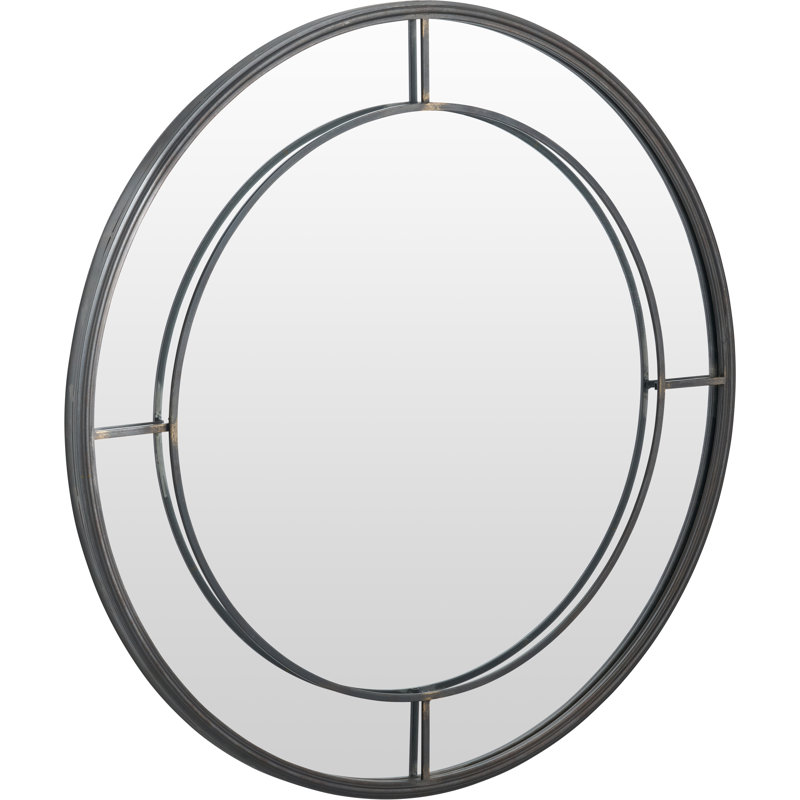 Iron Round Wall Mirror, 203.2 cm H x 203.2 cm W