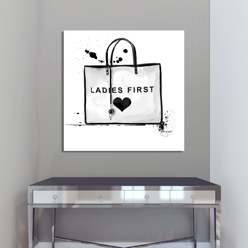 «Ladies First 2A», reproduction d'impression sur toile encadrée, H 18 po x l 18 po x P 1 po, Toile tendue