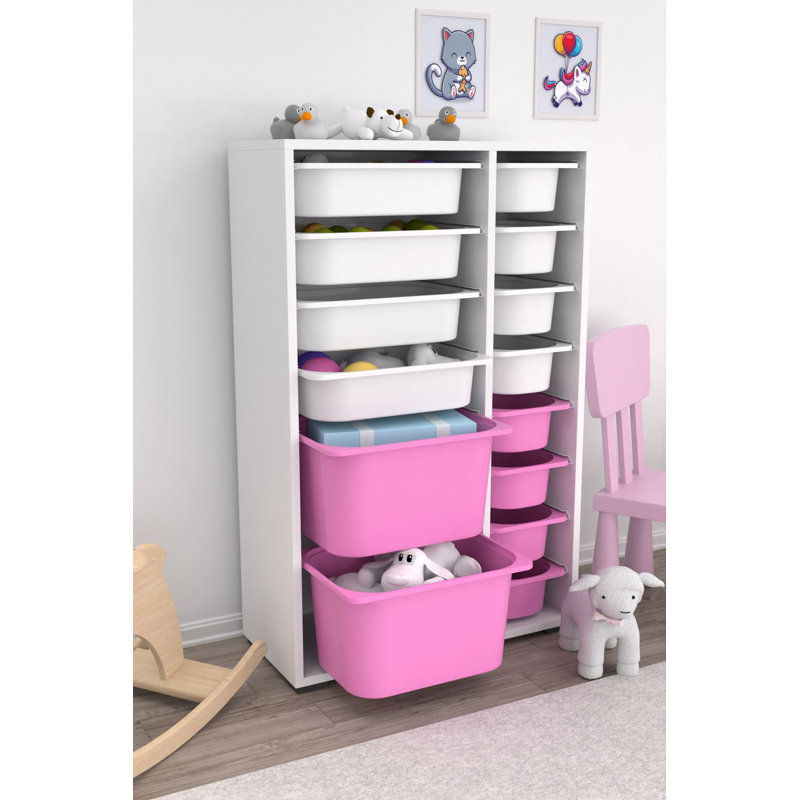 Armoire polyvalente moderne | 100% panneau de particules enduit de mélamine, épaisseur: 0,7 pouce | Comprend de nombreuses tablettes, des pieds en plastique et une conception murale | Parfait pour le bureau à domicile, le salon ou les solutions de rang