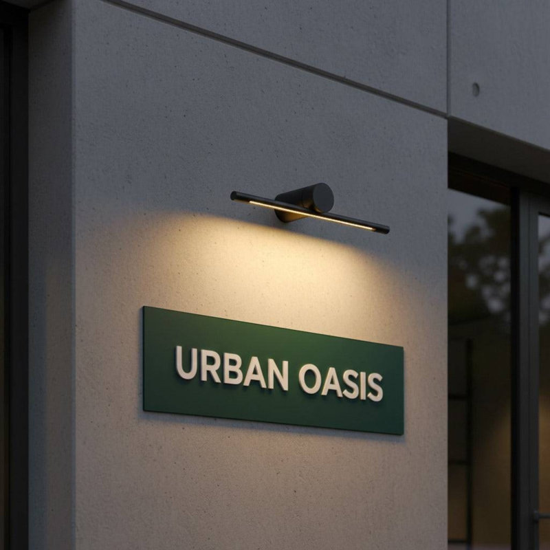 UltraBeam 6 Watt LED Black IP65 Outdoor Over Sign Wall Light