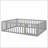 Stylish Solid Pine Wood Daybed Frame With Fence And Door, Perfect For Comfort And Aesthetic Appeal-1263409550-1263409541