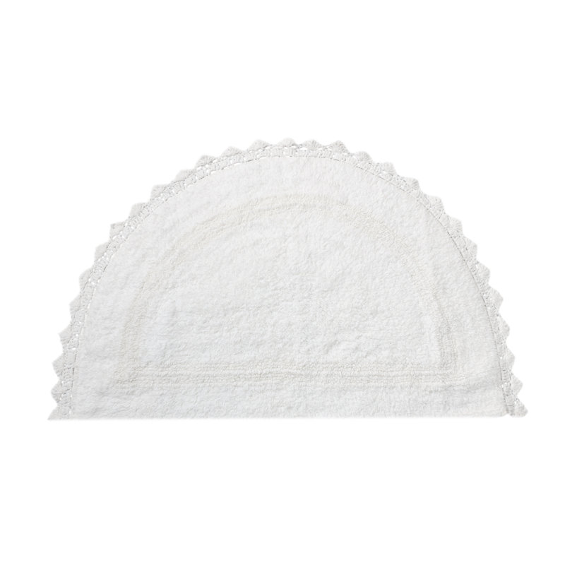 Tapis pour salle de bain Crochet, Blanc