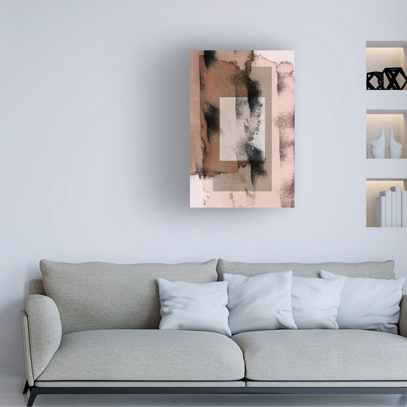 Œuvre d'art sur toile coups de pinceau à la bolognaise ,ologi, H 19 po x l 12 po