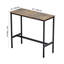 Table de bar hauteur 39 x 16 x 35,5 po, comptoir à café, cuisine, salle à manger, pub avec repose-pieds réglables et utilisations polyvalentes au look contemporain