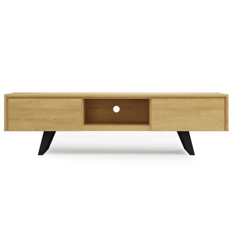 Lowry 72 inch Oak TV Media Stand with Cabinet