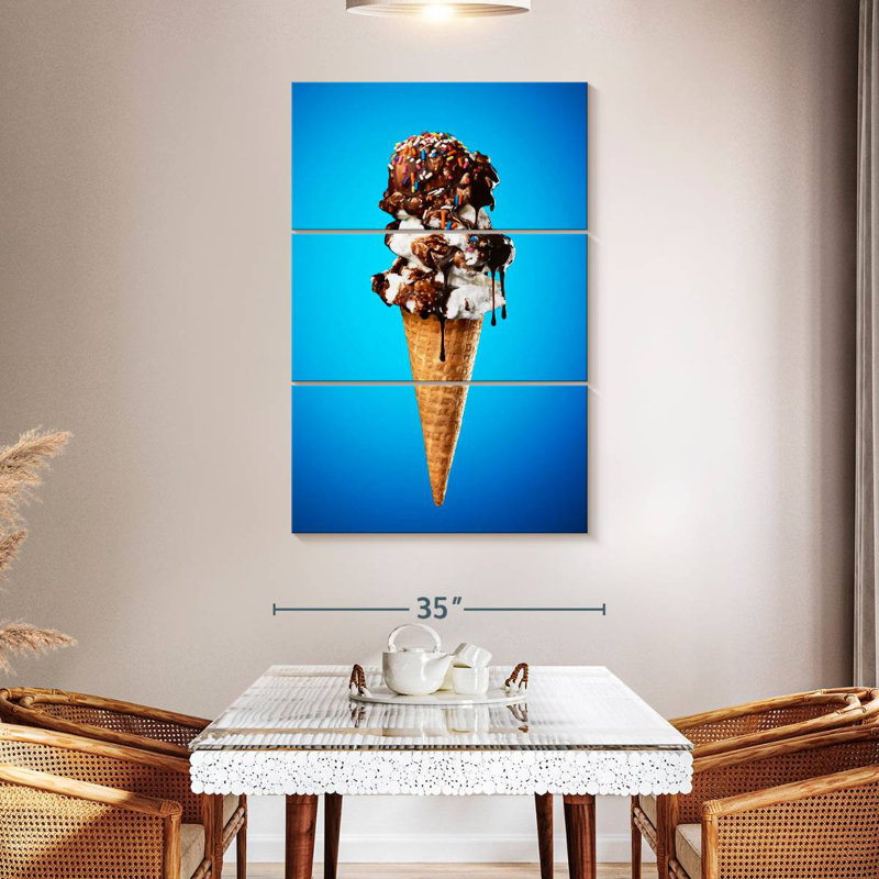 Yarlin Triple Scoop Ice Cream, 50" H x 32" W