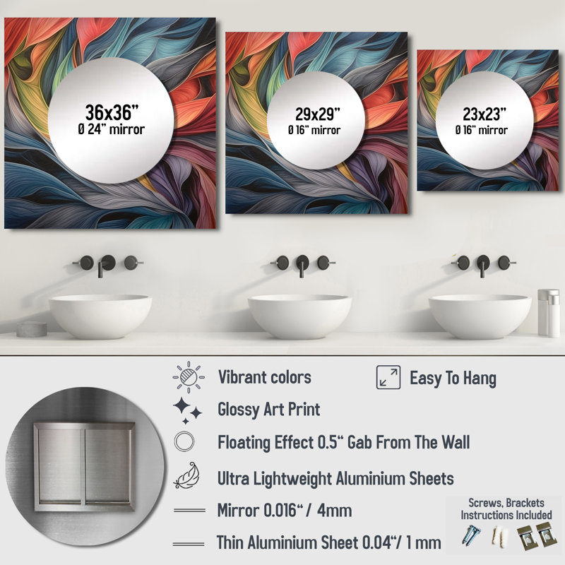 Ammanda Mirror, 29" x 29"