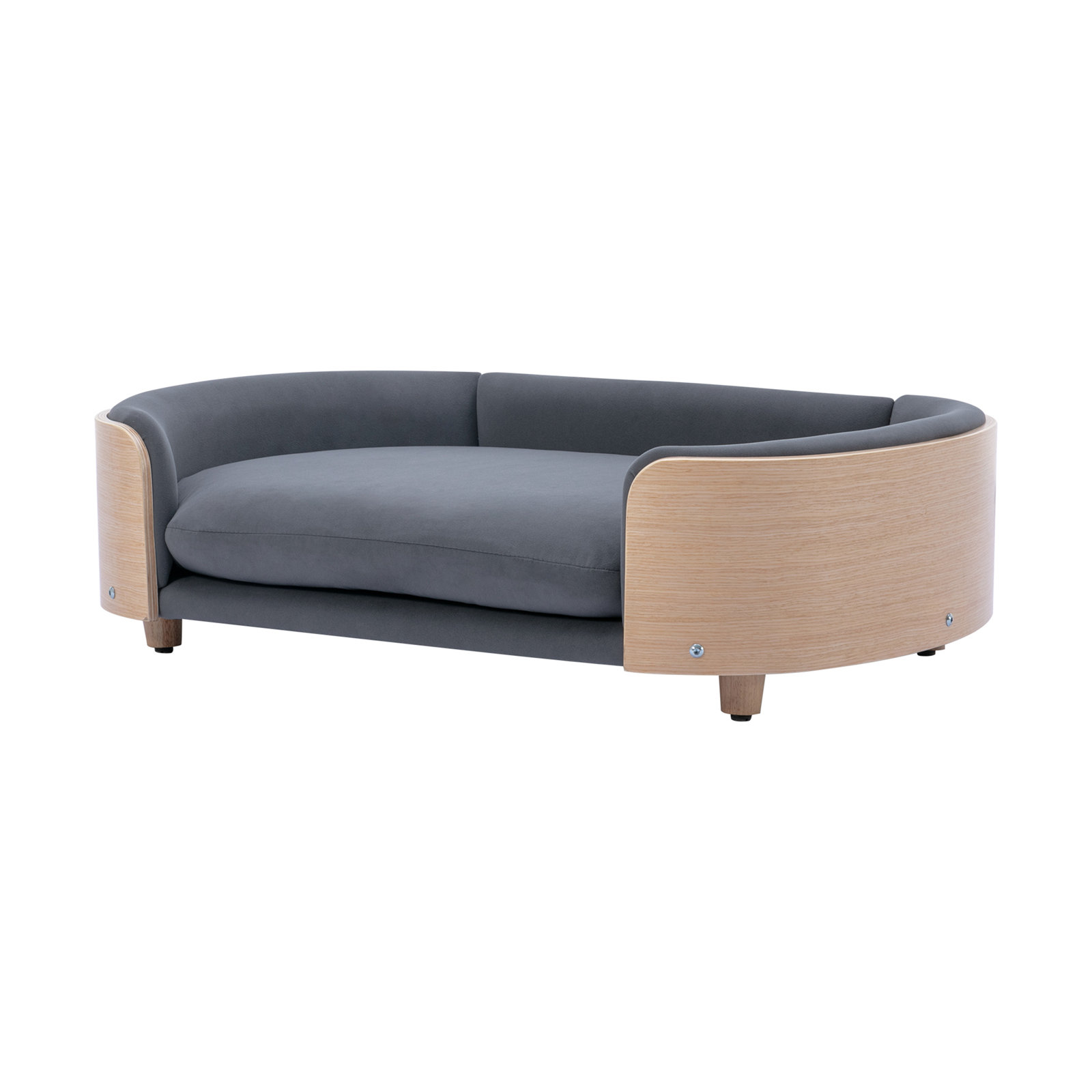 Inira Pet Bed, Dark Gray/Natural, 26.77" W x 11.02" D x 38.58" H