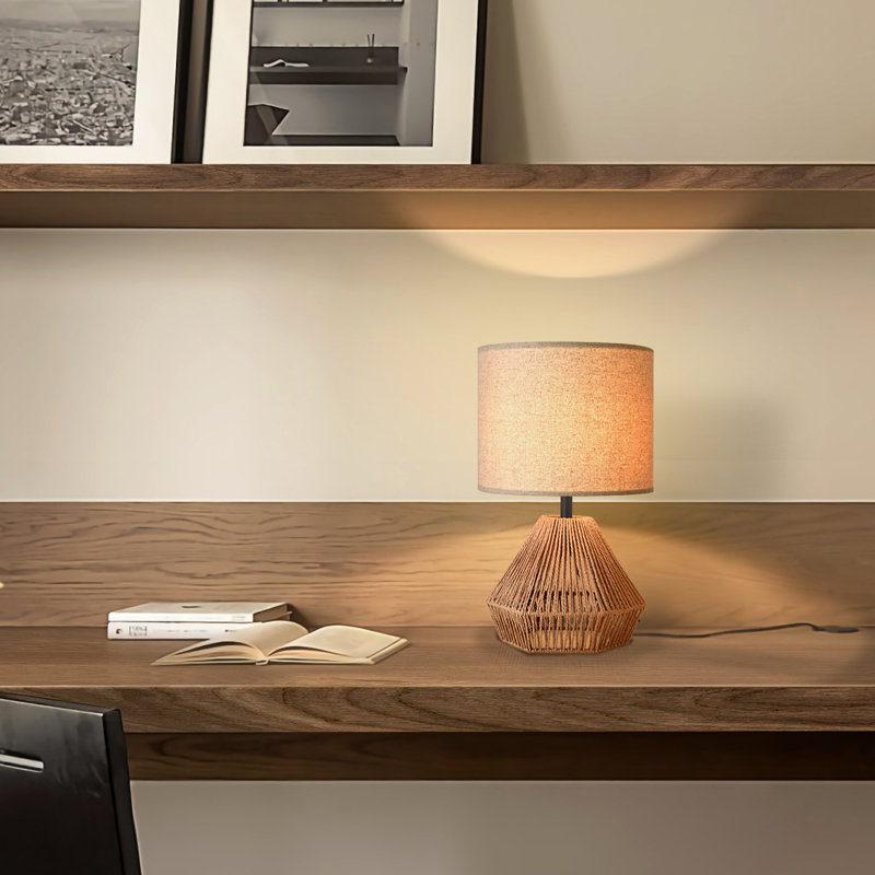 18.1" Boho Rattan table Lamps