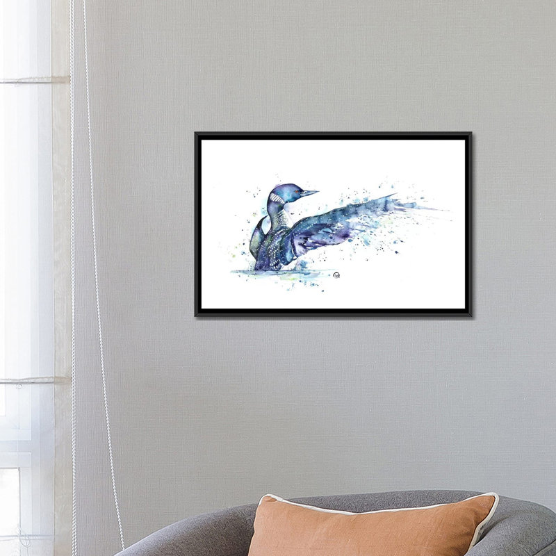 «Splash» par Lisa Whitehouse, impression sur toile, H 18 po x l 26 po x P 1,5 po, Toile avec cadre noir, Pas de tapis