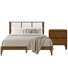 Tête de lit rembourrée en bois massif bouclé Knighten, ensemble de chambre à coucher 2 pièces