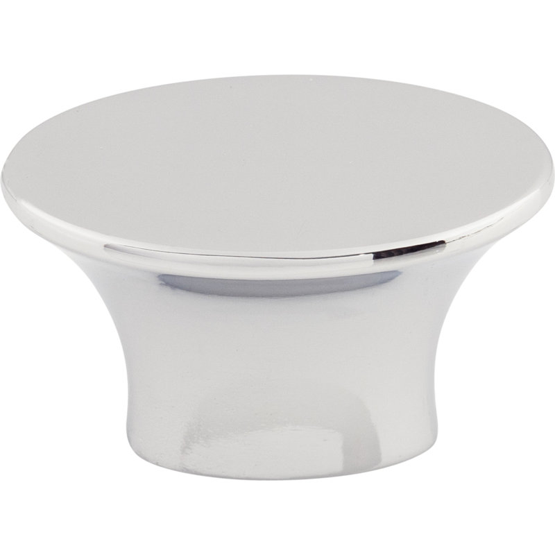 Edgewater 1 1/2" Length Oval Knob, Polished Chrome
