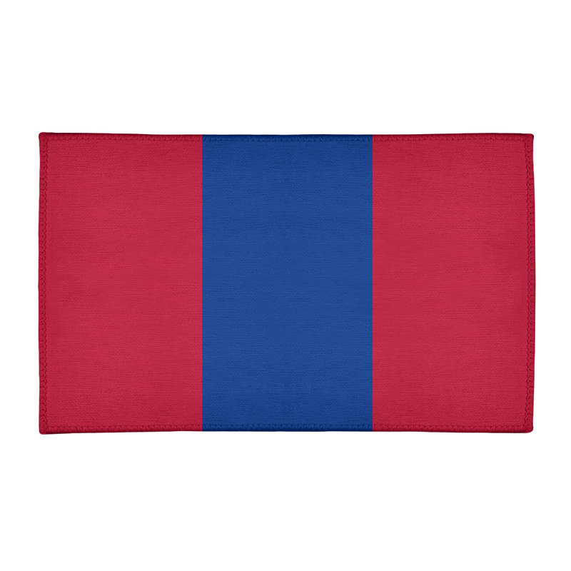 Tapis à rayures de football de couleur rouge buffalo, Rectangle 2 pi x 3 pi
