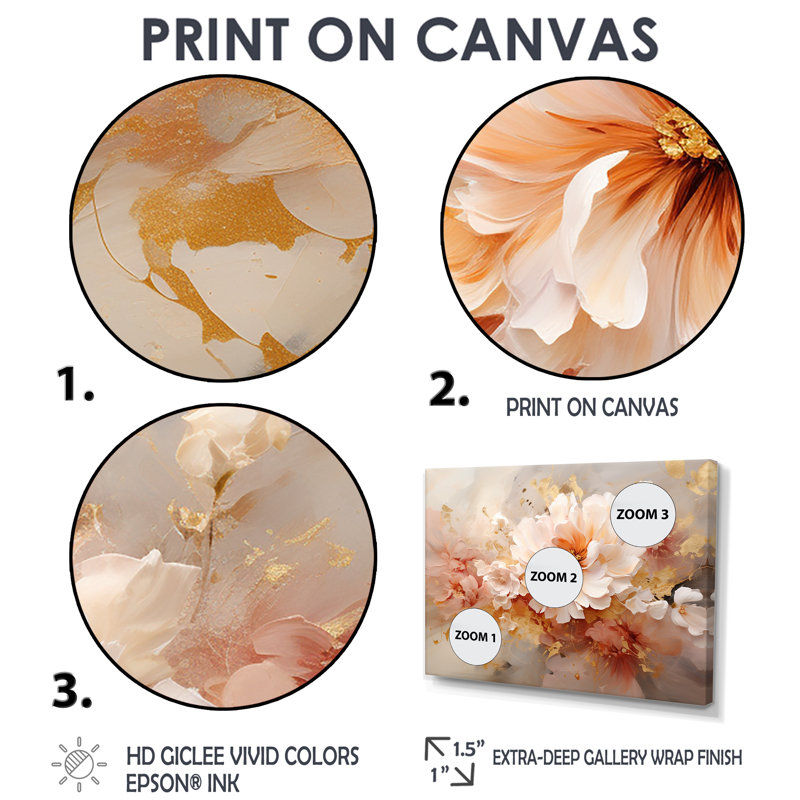 «Blossoming White Peony Flower - Flowers», reproduction sur toile, H 12 po x l 20 po x P 1 po, Cadre simple argenté