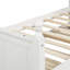 Lit de jour simple en bois avec lit gigogne simple (blanc)