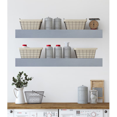 Emerald Lee 2 Piece Oak Floating Shelf