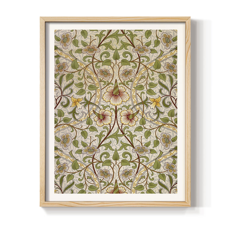 Vintage Abstract Print XXXIV Framed Print - Solid Wood, Naturel, H 21 po x l 17 po