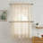 Nikole Floral Rod Pocket Lace Semi Sheer Voile Short Valance for Small Windows, Kitchen & Bathroom - 54 x 18 Inch Length-378952092