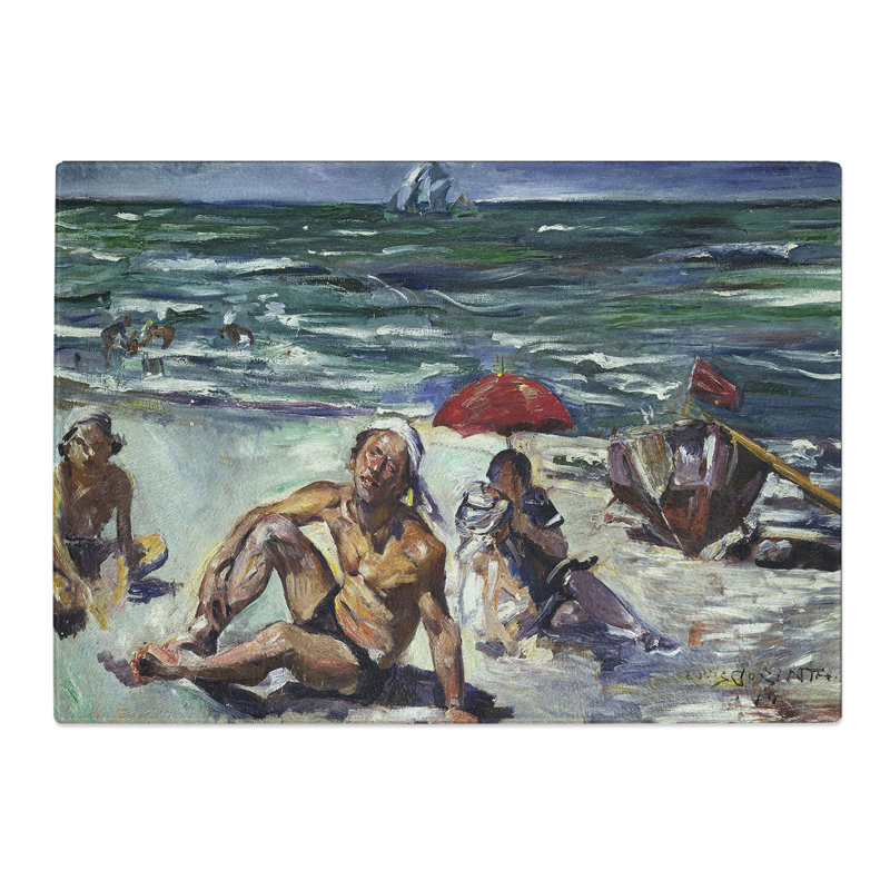 The Beaches of Forte Del Marmi by Lovis Corinth Chopping Board, 28.5cm W x 39cm L
