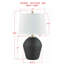 Lampe de table 25 po avec abat-jour en lin Tricia, noir