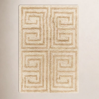 Anemone Hand-Tufted Geometric Shag Rug