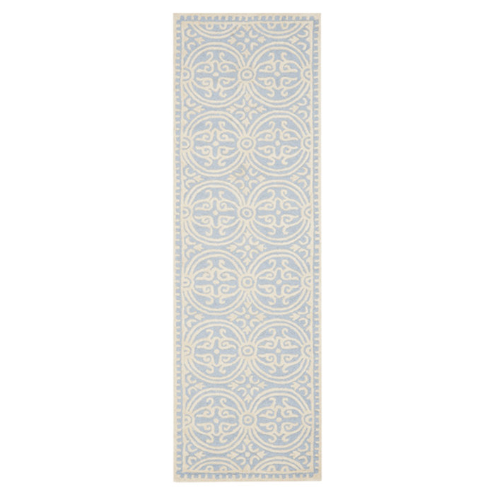 Tapis géométrique en laine touffeté à la main Sadik, Carré 6 pi