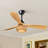 52'' Abs Ceiling Fan Light With Rattan Shade And Remote Control Included
