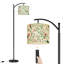 Lampe sur pied arc perroquet coloré toucan oiseaux perchés branches feuilles vertes lumière debout pour la chambre à coucher 3 haute lampe à intensité variable avec télécommande et ampoule incluse