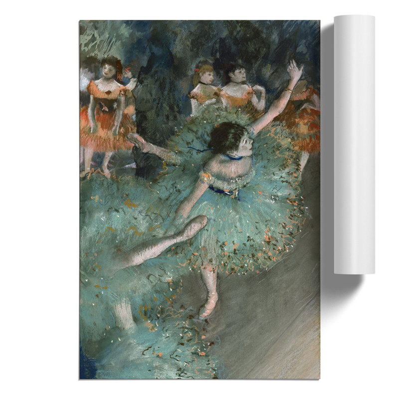 Green Ballet Ballerina Dancers by Edgar Degas - Frameless Print, 42cm H x 30cm W x 0.1cm D