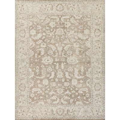 Tuscany Floral Area Rug in Brown