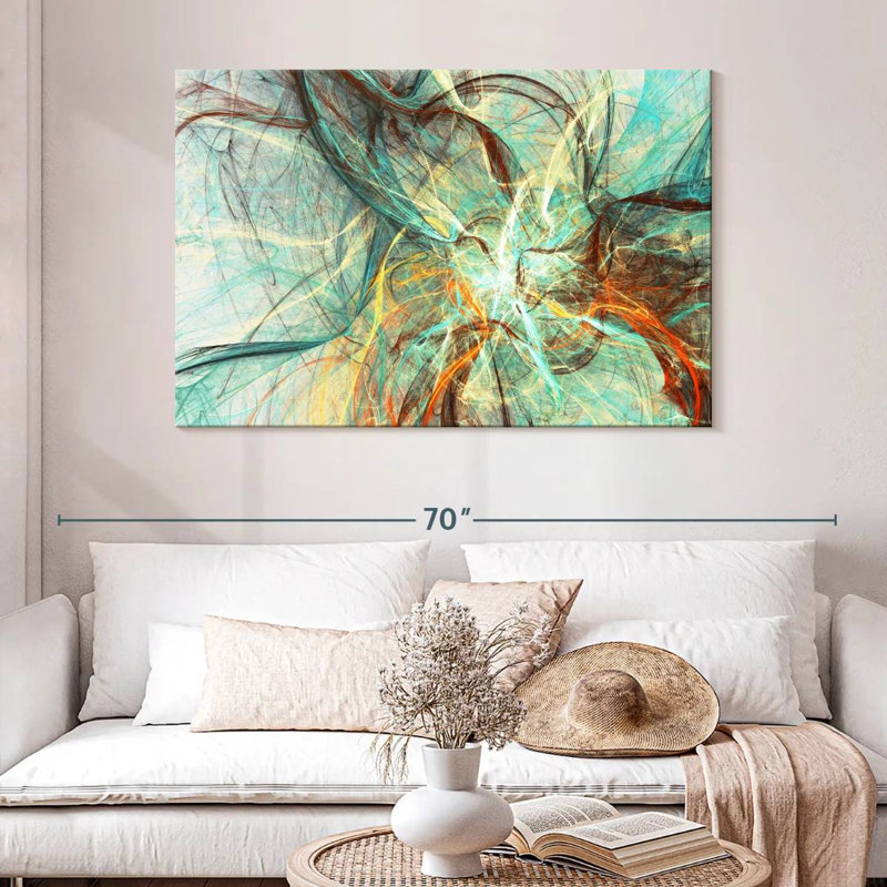 Avery Underwater Currents Abstract, 32" H x 48" W