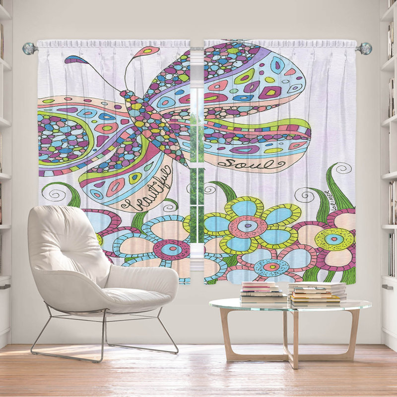 Ensemble de rideaux en polyester 2 pièces Evgeniy Beautiful Soul, L 40 po x L 52 po